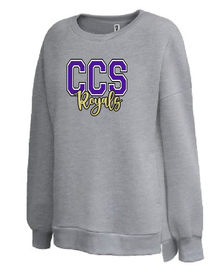 Fan Gear (6474) Pennant Sportswear Women's Droptail Crewneck (heather)