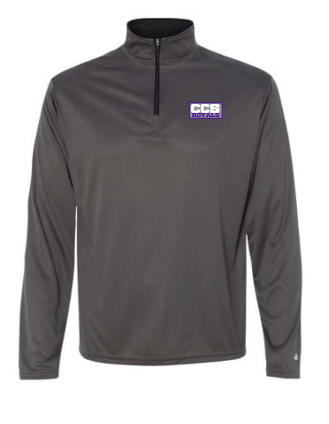 Fan Gear Badger 1/4 Zip Moisture Wicking Pullover (graphite)