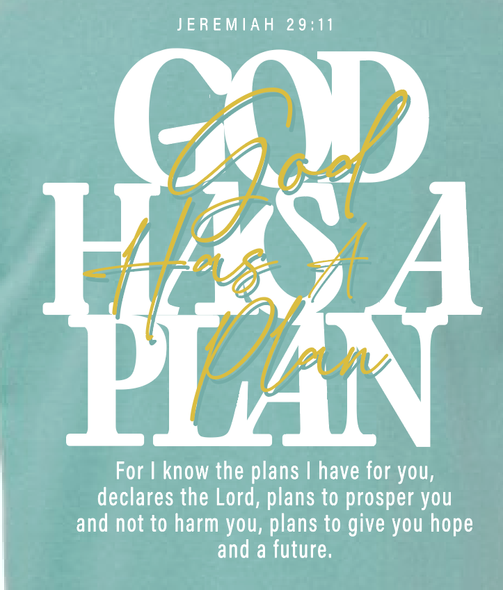 God Has a Plan: Comfort Colors L/S T-shirt (seafoam)