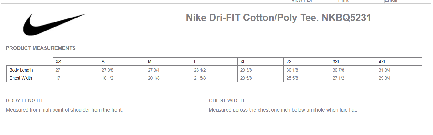 Fan Gear Nike (6473) Dri-Fit Cotton/poly S/S T-shirt (white)