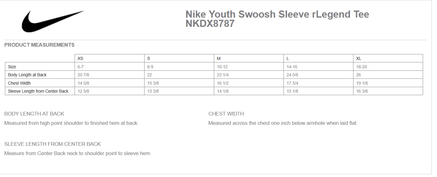 Fan Gear (6473) Nike Dri-Fit rLegend S/S T-shirt (youth)(grey)