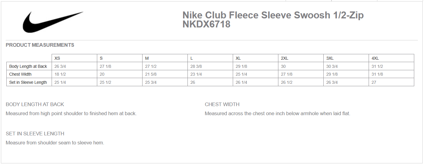 Fan Gear (6475) Nike Club 1/2 Zip Fleece Pullover (black)