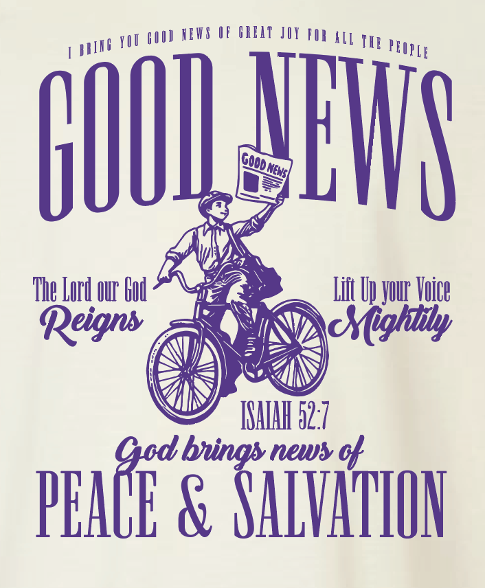 Good News Comfort Colors S/S T-shirt (purple print)