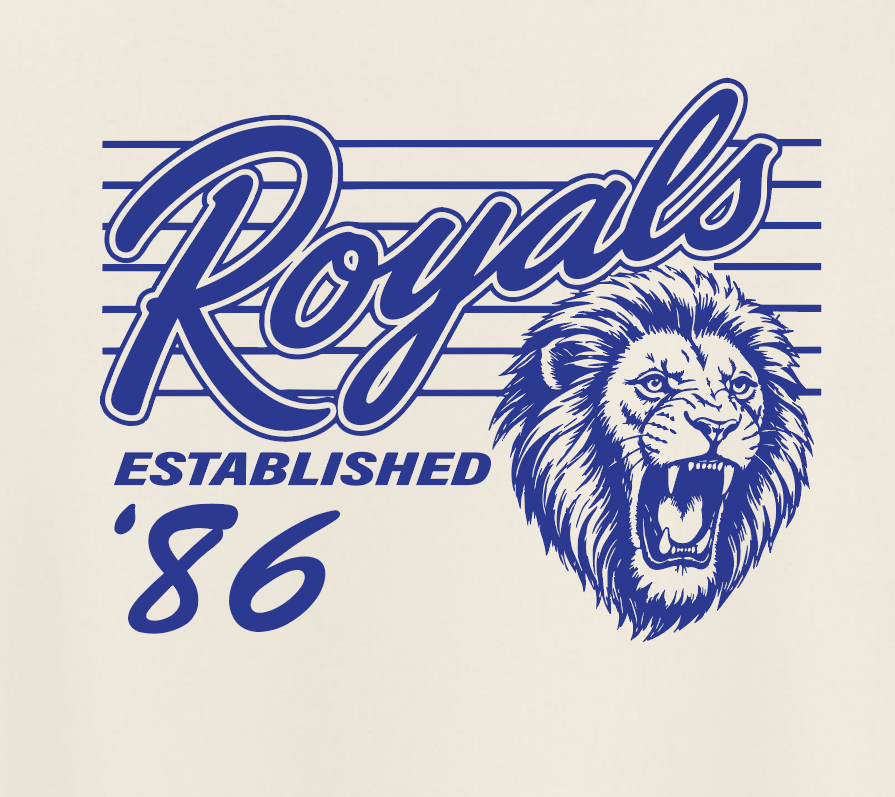 Vintage Royals: Basic S/S T-shirt (blue print)