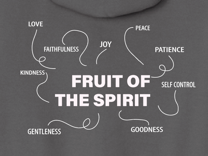 Fruit of the Spirit: Port & Co Basic Zip Hooded Sweatshirt (charcoal)