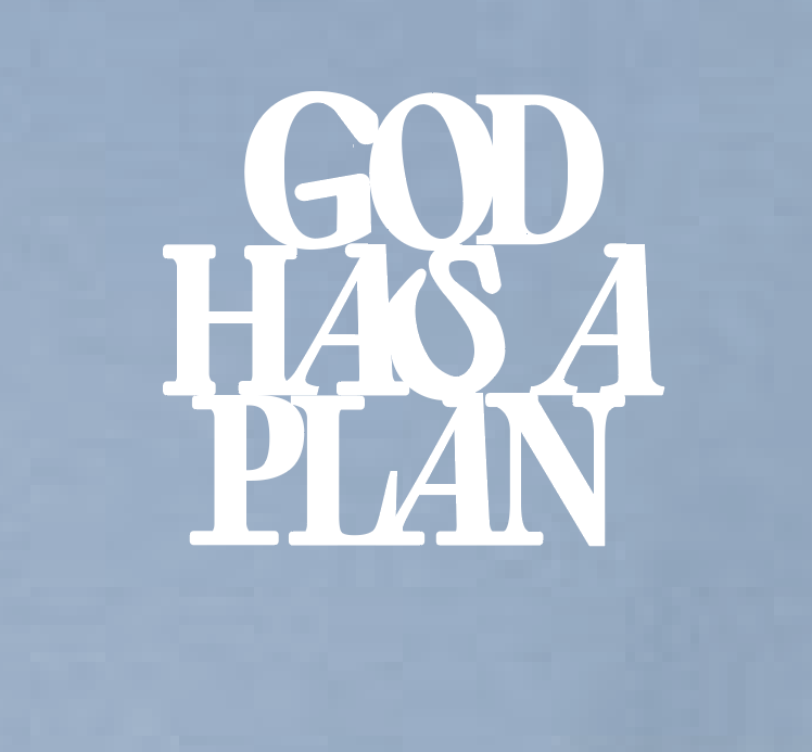 God Has a Plan: Comfort Colors L/S T-shirt (washed denim)
