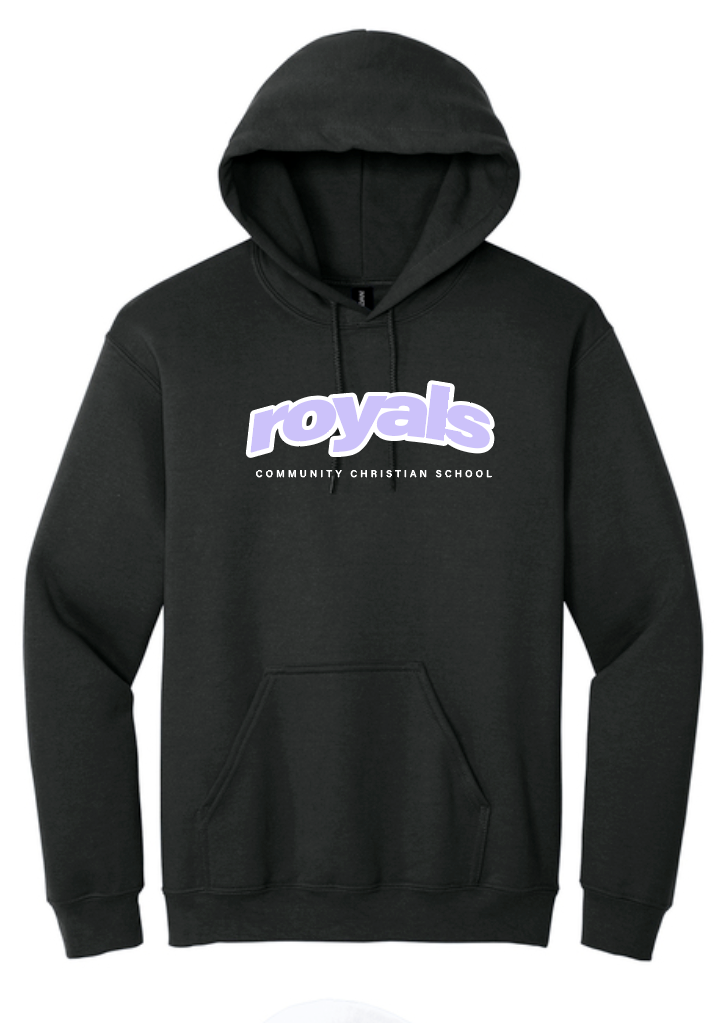 Royals (Chenille): Independent Trading Fleece Hooded Sweatshirt (black)