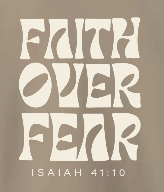 CCS Jr Class "Faith Over Fear" Design Crewneck Sweatshirt (adult) (khaki)