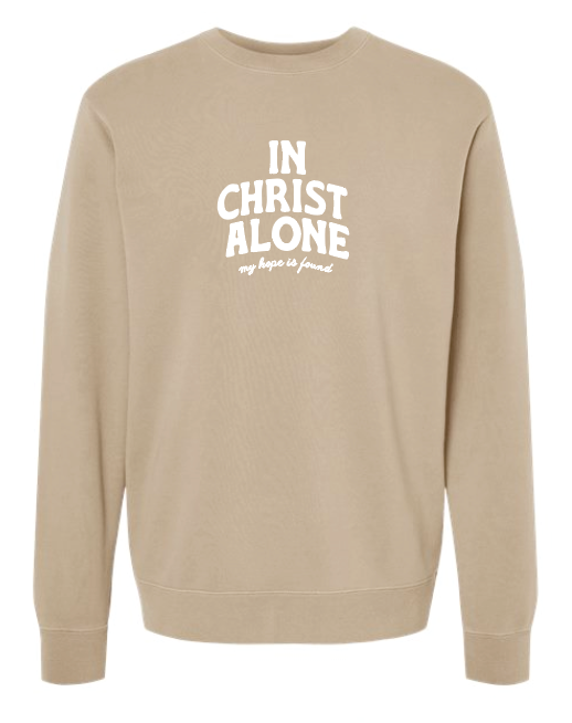 CCS Jr Class "In Christ Alone" Crewneck Sweatshirt (sand) (adult only)