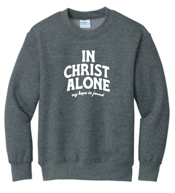 CCS Jr Class "In Christ Alone" Design Crewneck Sweatshirt (youth) (drk grey)