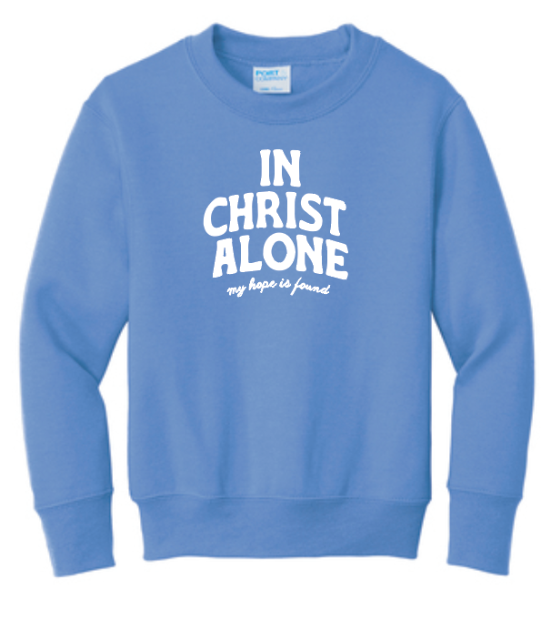 CCS Jr Class "In Christ Alone" Design Crewneck Sweatshirt (youth) (blue)