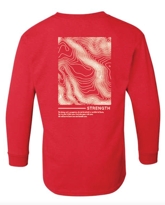 CCS Jr Class "Strength" Design Long Sleeve T-shirt (youth) (red)