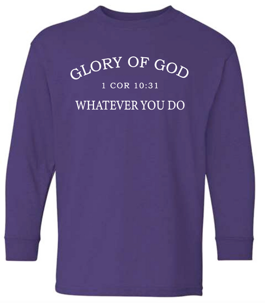 Glory of God Design Gildan L/S T-shirt (purple)