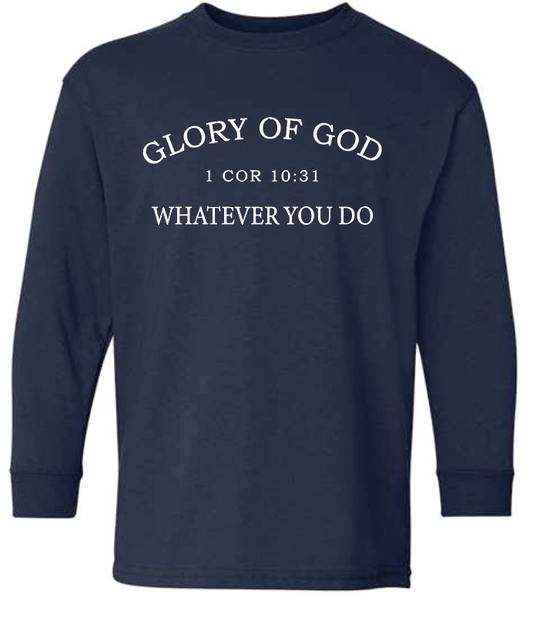 Glory of God Design Gildan L/S T-shirt (navy)