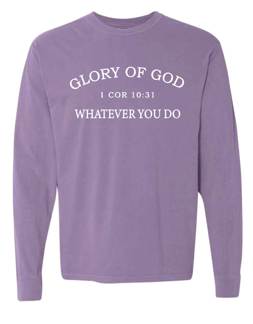 Glory of God Design Comfort Colors L/S T-shirt (violet)