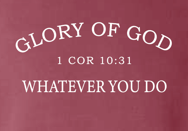 Glory of God Design Comfort Colors Hooded Sweatshirt (crimson)