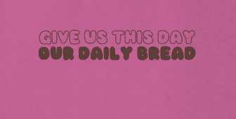 Daily Bread Design Hooded Sweatshirt (pink)