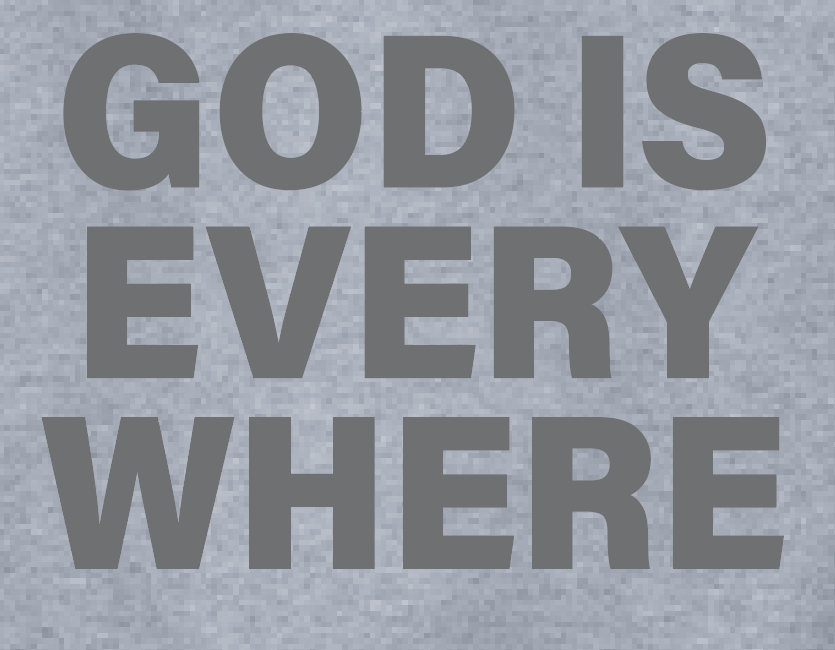 God is Everywhere Design Hooded Sweatshirt (heather) (y)