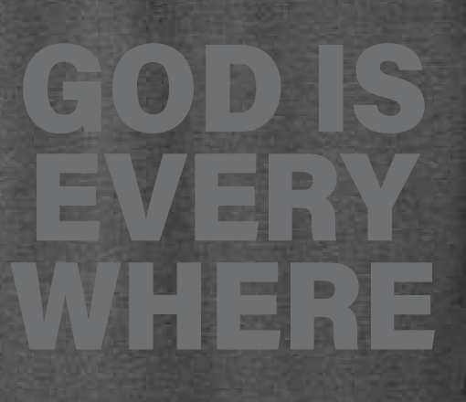God is Everywhere Design Hooded Sweatshirt (charcoal heather) (a)