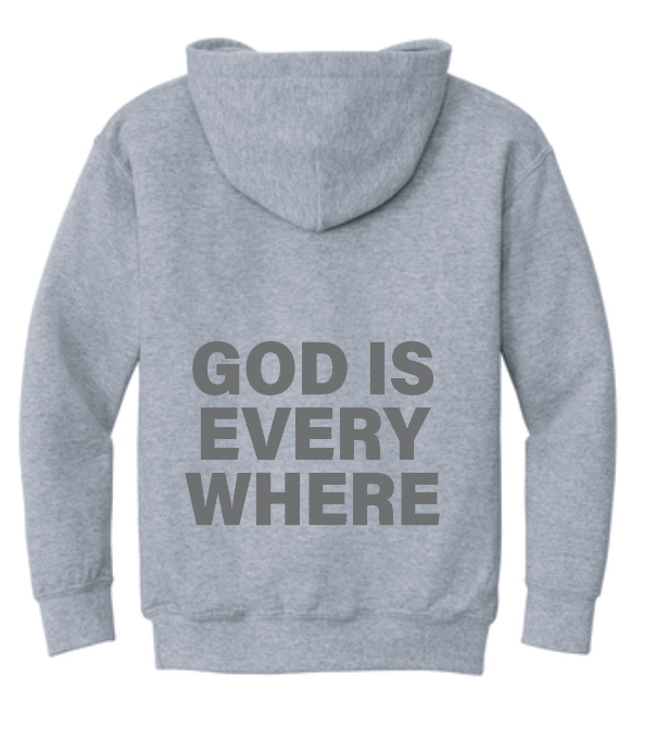 God is Everywhere Design Hooded Sweatshirt (heather) (y)