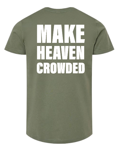 Heaven Crowded Design BellaCanvas S/S T-shirt (mil green)