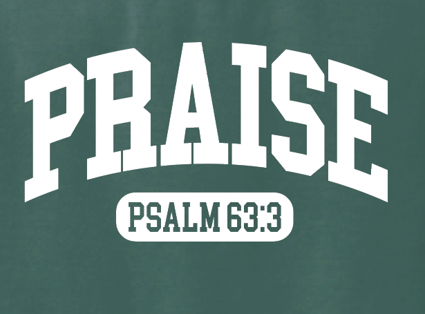 Praise Design Comfort Colors Crewneck Sweatshirt (blue spruce)