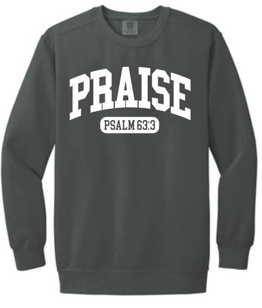 Praise Design Comfort Colors Crewneck Sweatshirt (pepper)