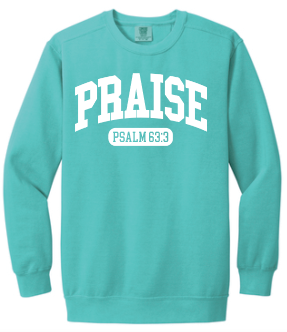 Praise Design Comfort Colors Crewneck Sweatshirt (mint)