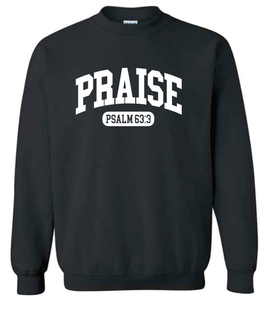 Praise Design Port & Co Crewneck Sweatshirt (black) (youth)