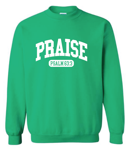 Praise Design Gildan Crewneck Sweatshirt (green)