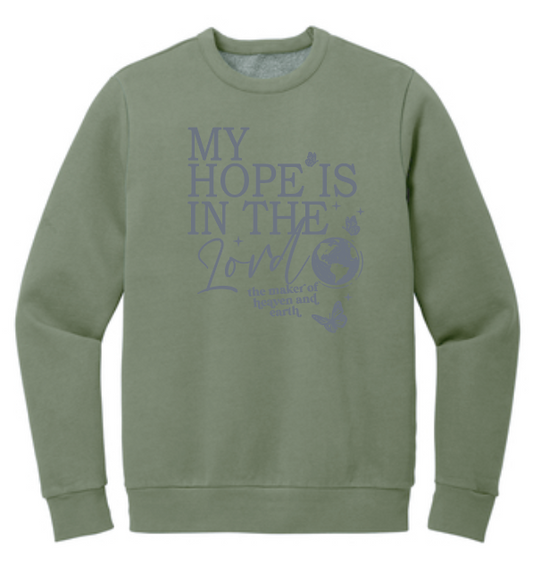 My Hope Design District Crewneck Sweatshirt (drab green)