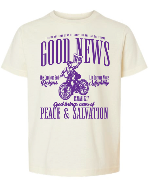 Good News Design Comfort Colors S/S T-shirt (purple print)