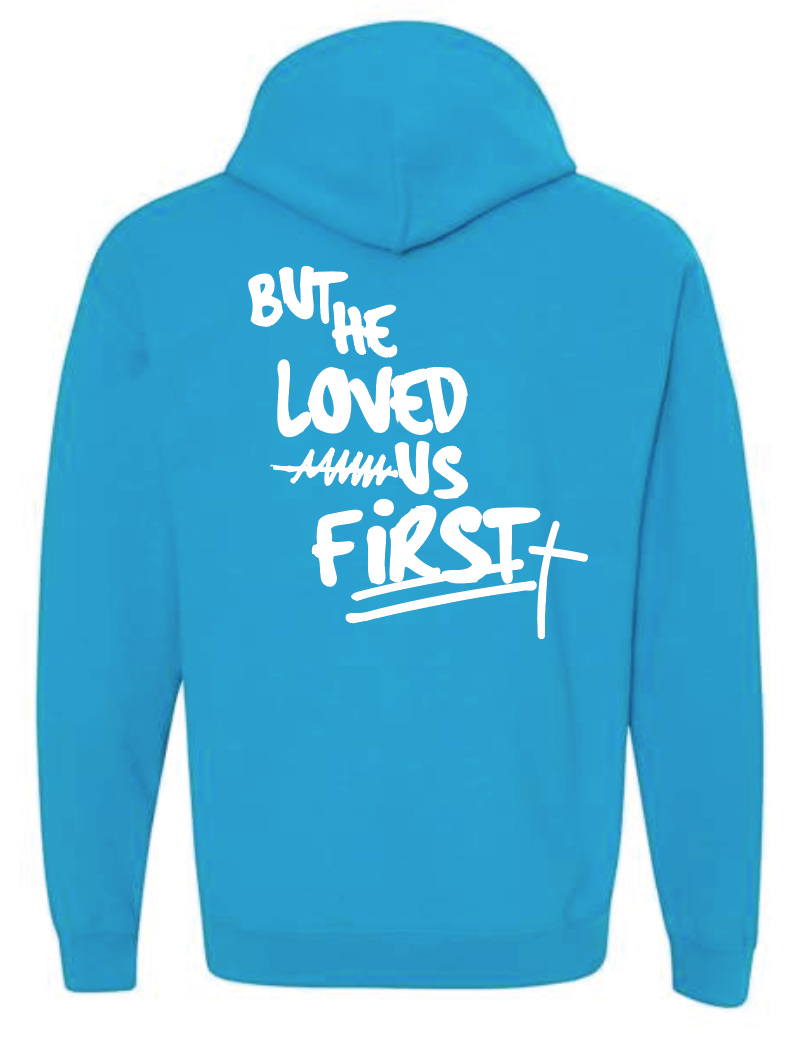 BHLUF Design Hooded Sweatshirt (blue) (adult)