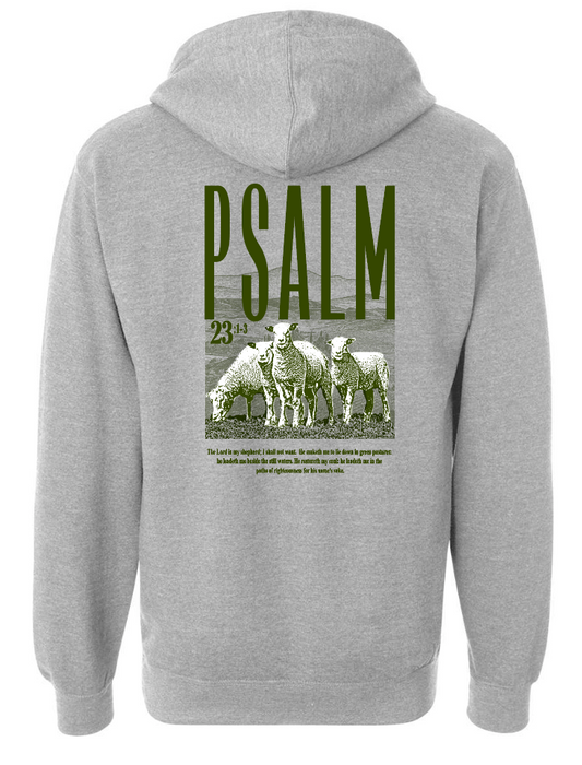 Psalm 23 LAT Hooded Sweatshirt (heather) (youth)
