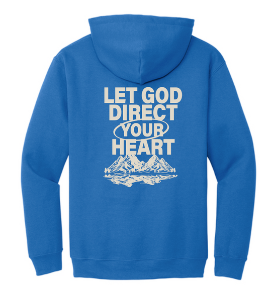 Direct Your Heart Jerzee Hooded Sweatshirt (royal)