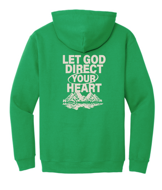 Direct Your Heart Jerzee Hooded Sweatshirt (green)
