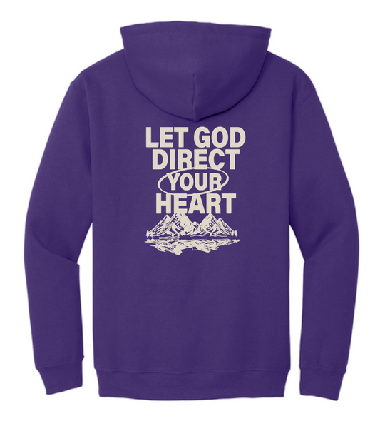 Direct Your Heart Jerzee Hooded Sweatshirt (purple)