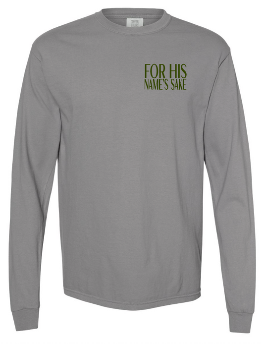 Psalm 23 Comfort Colors L/S T-shirt (grey) (adult)