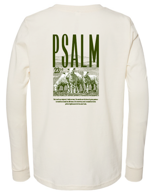 Psalm 23 BellaCanvas L/S T-shirt (natural) (youth)