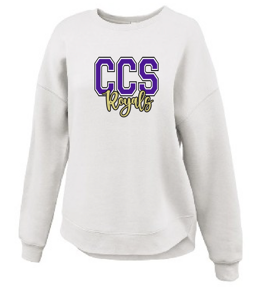 Fan Gear (6474) Pennant Sportswear Women's Crewneck Sweatshirt (white)
