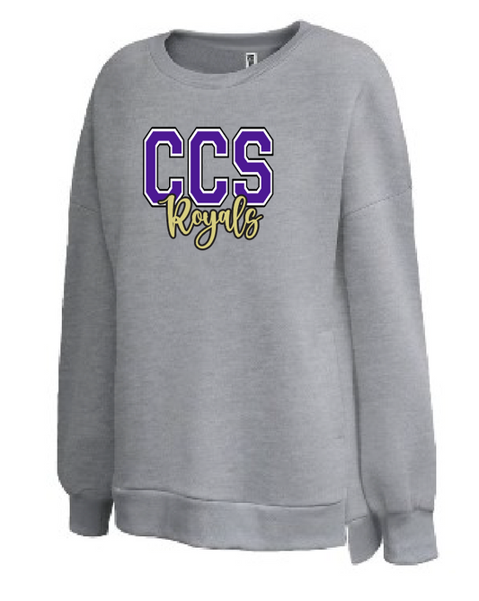 Fan Gear (6474) Pennant Sportswear Women's Droptail Crewneck (heather)