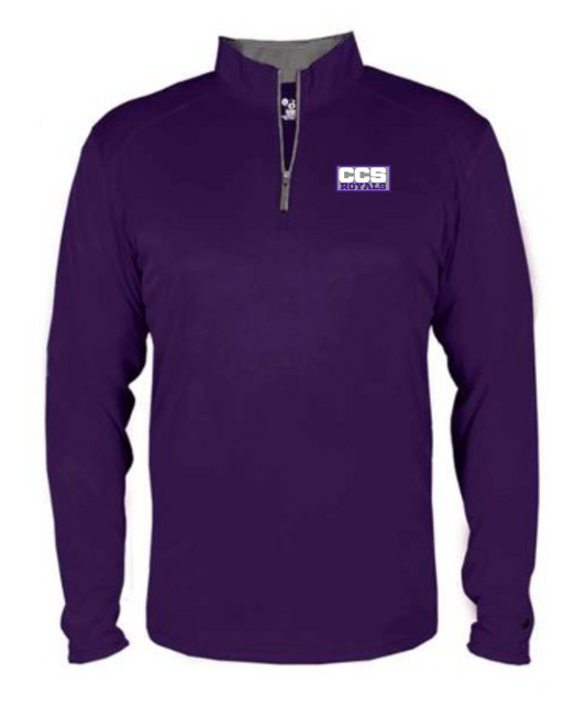 Fan Gear Badger 1/4 Zip Moisture Wicking Pullover (purple)