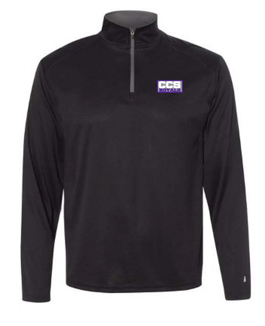 Fan Gear Badger 1/4 Zip Moisture Wicking Pullover (black)