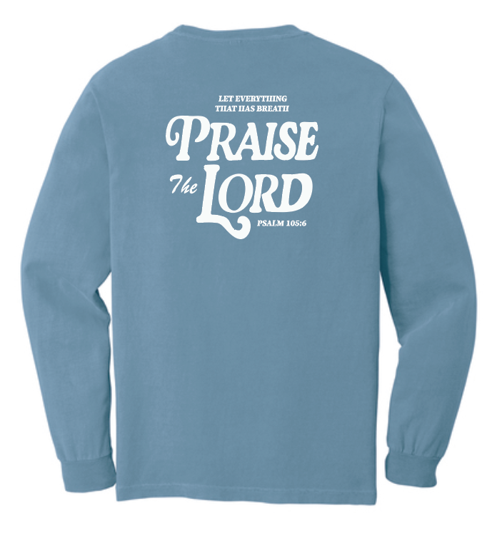 Praise the Lord Comfort Colors L/S T-shirt (denim)