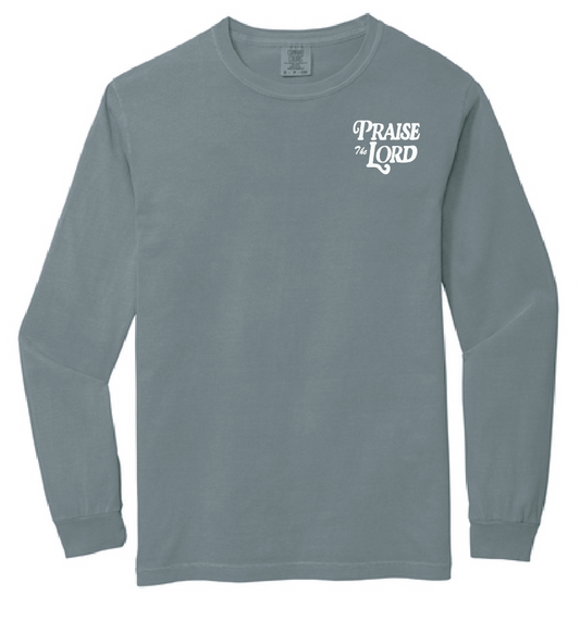 Praise the Lord Comfort Colors L/S T-shirt (granite)