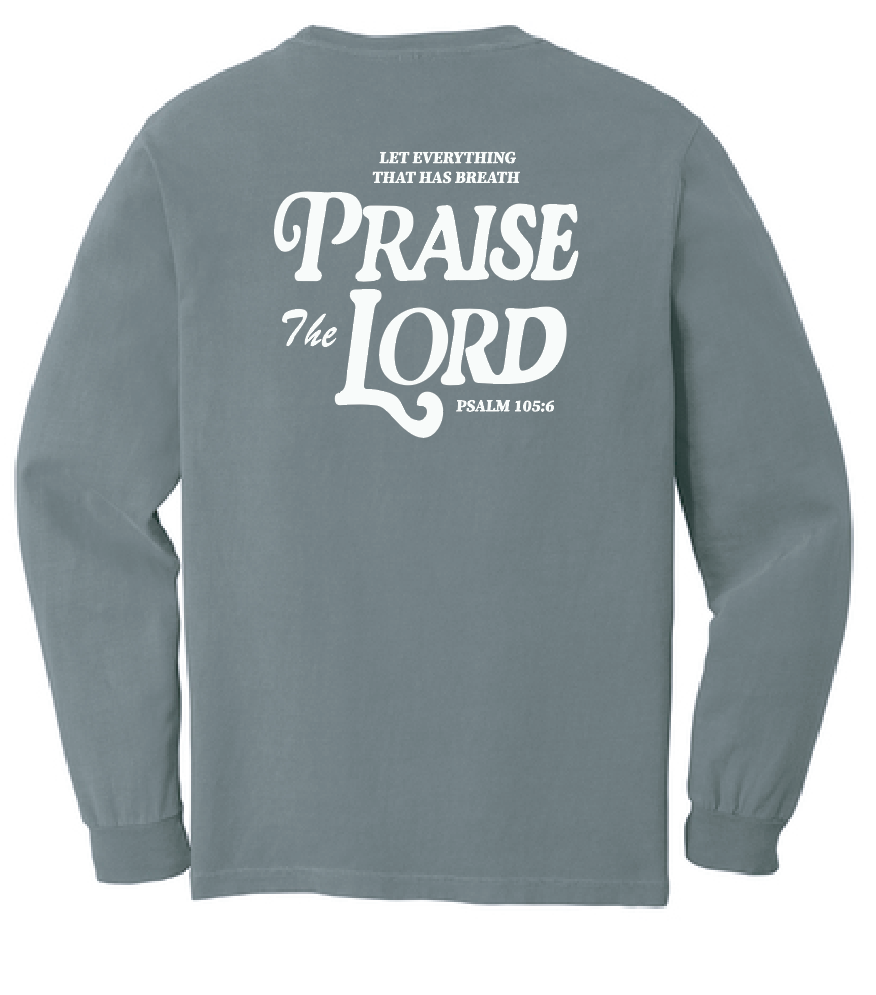 Praise the Lord Comfort Colors L/S T-shirt (granite)