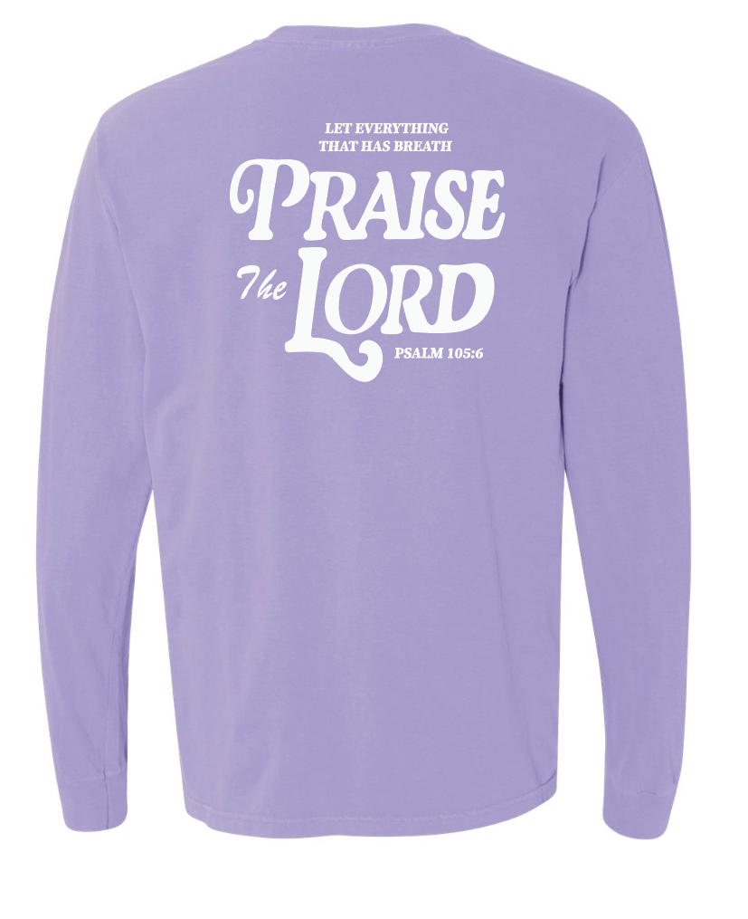 Praise the Lord Comfort Colors L/S T-shirt (violet)