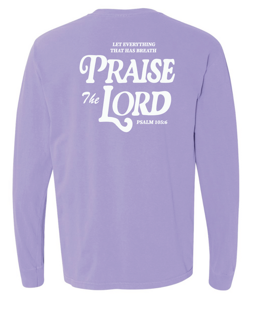 Praise the Lord Comfort Colors L/S T-shirt (violet)