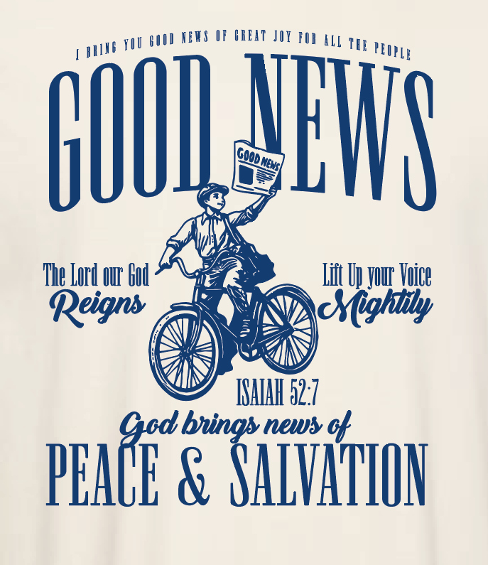 Good News Comfort Colors S/S T-shirt (navy print)