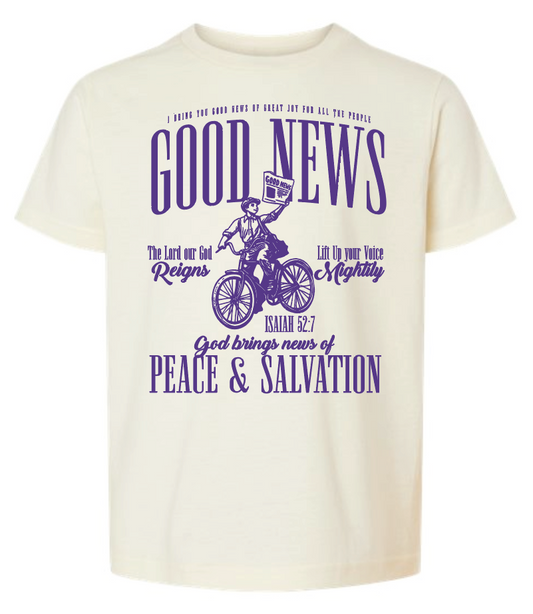 Good News Comfort Colors S/S T-shirt (purple print)